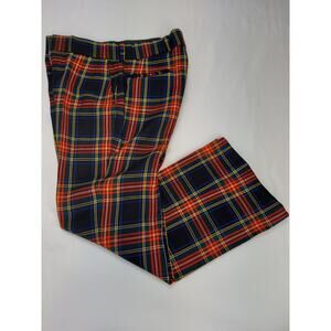 Vintage The Scotch House Tartan Plaid Wool Straight Leg Pants Mens 32x30